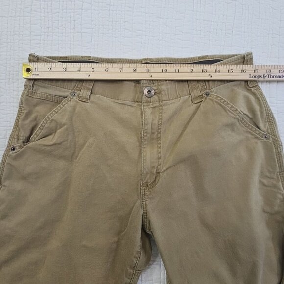 Lee Extreme Motion Utility Pants Men 36x32 Beige Loose Fit Straight Stretch - Picture 3 of 16